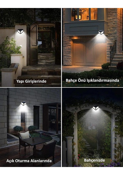 Technosmart 102 Ledli Solar Güneş Enerjili 3 Modlu Bahçe Aydınlatması Hareket Sensörlü Lamba