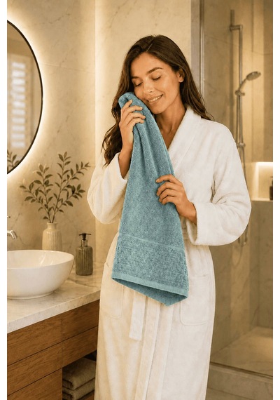 El Yüz Havlusu 50x90 Cm Kısmi Kadife Terra Collection Yeşil