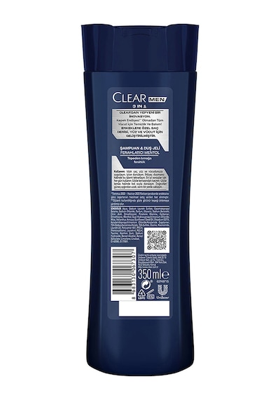 Clear Men Ferahlatıcı Mentol Etkisi 3 in 1 Şampuan & Duş Jeli 3 x 350 ML