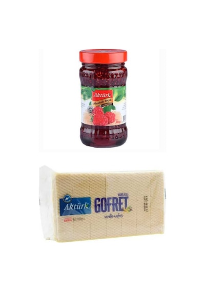 380 Gr Ahududu Reçeli Ve Aktürk Vani Lyali 200 Gr Gofret