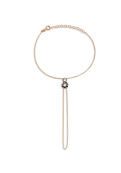 Renkli Taşlı Gümüş Şahmeran Rose Gold