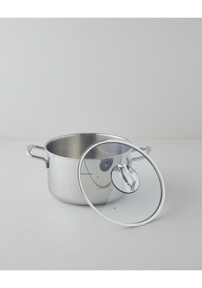 English Home Glow Çelik Derin Tencere 24x14 Cm Silver Silver