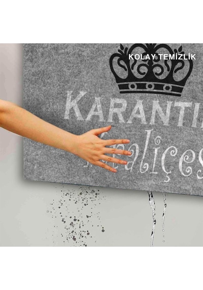 Dekoratif Kapı Önü Paspası - Kaymaz Taban 121 Çok Renkli