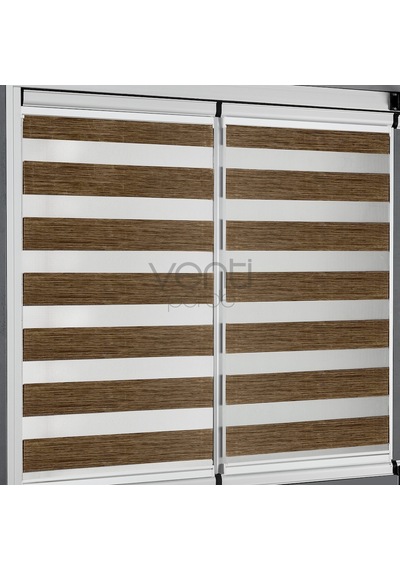 Brillant Cam Balkon Yapıştırmalı Zebra Perde (9 Renk Seçeneği)