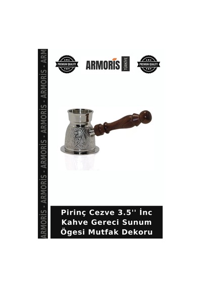 Pirinç Cezve 3.5'' İnc Kahve Gereci Sunum Ögesi Mutfak Dekoru Çok Renkli