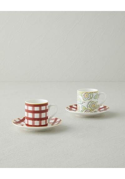 English Home Almeda New Bone China 4 Parça 2 Kişilik Kahve Fincan Takımı 80 Ml Bordo