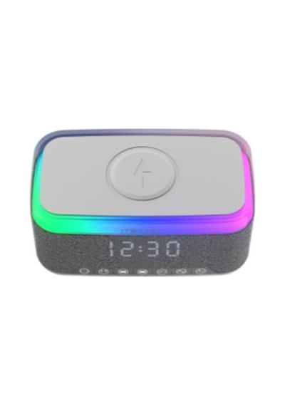 Mikado Md-w10 1200mah 10w Gri Bt, Usb, Kablosuz Şarjlı Rgb-alarmlı Saat Speaker
