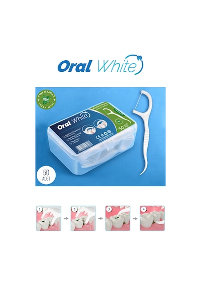 Oral White Cleaning Pro Diş İpi Naneli 50'li