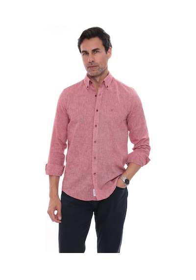 Slim Fit Uzun Kol Yaka Düğmeli Nefes Alan Keten Hediye Kutulu Erkek Gömlek Fs-004548 - Kırmızı-3240 Slim Fit Uzun Kol Yaka Düğmeli Nefes Alan Keten Hediye Kutulu Erkek Gömlek Fs-004548 - Kırmızı-3240