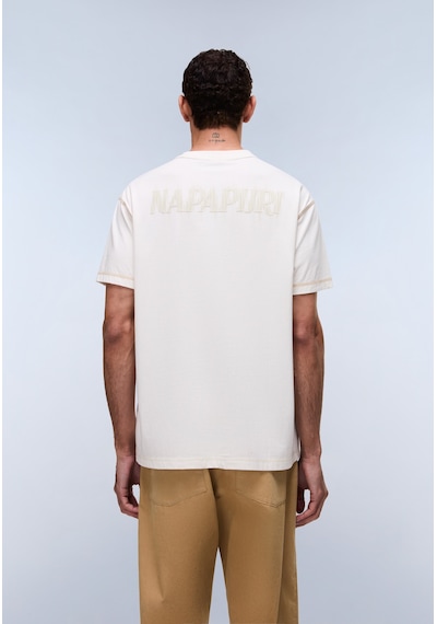 Napapijri S-umbra Ss Erkek T-shirt-31970 Beyaz