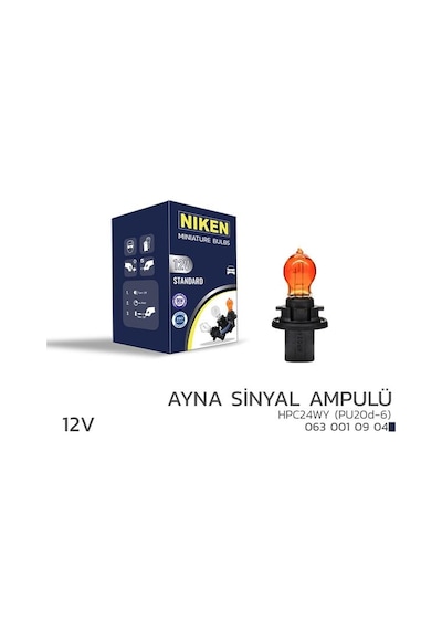 Nıken Nıken 12v Hpc24wy Ayna Sinyal Amp Pu20d-6 Amb 10lu 063 001 09 04 Unıversal