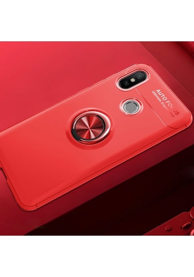 Xiaomi Mi 8 Se Kılıf Yüzüğü Stant Ve Araç Tutucu Olabilen Şık Esnek Premium Silikon Kapak Ryc/ravel Kirmizi