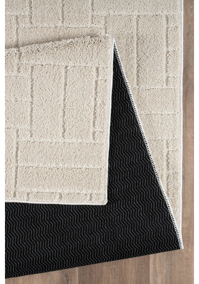 Raschel Carpet Kaymaz Taban Moopy Krem Bukleli Yumuşak Soft Dokuma Yolluk Halı Antialerjik Yolluk Lp1001a Krem Krem