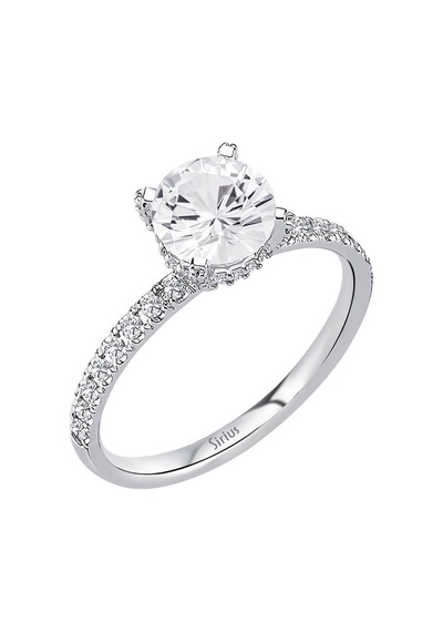 Sirius Pırlanta Ve Beyaz Topaz Venüs Rosa Yüzük 0847r0048