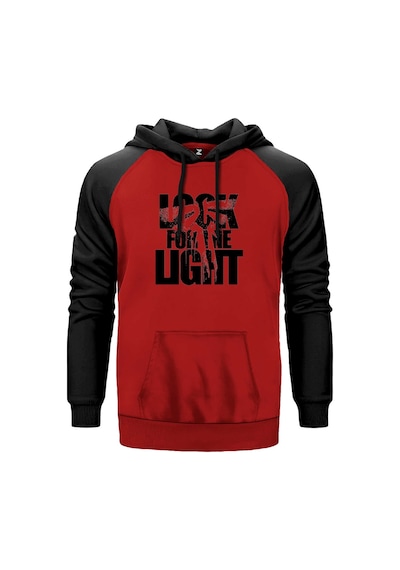 The Last Of Us Look For The Light Text Kırmızı Renk Reglan Kol Sweatshirt Kırmızı