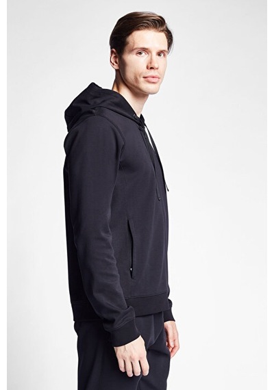 Lescon Erkek Fermuarlı Kapüşonlu Sweatshirt 25s-1241-25b Siyah