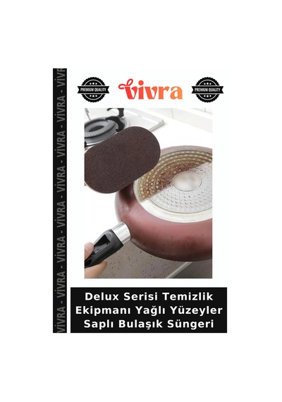 Delux Serisi Temizlik Ekipmanı Yağlı Yüzeyler Saplı Bulaşık Süngeri