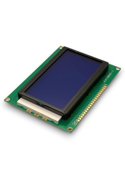 128x64 Lcd Modül Mavi Beyaz - Jlx12864c-1-cob - St7920 - 1 Adet