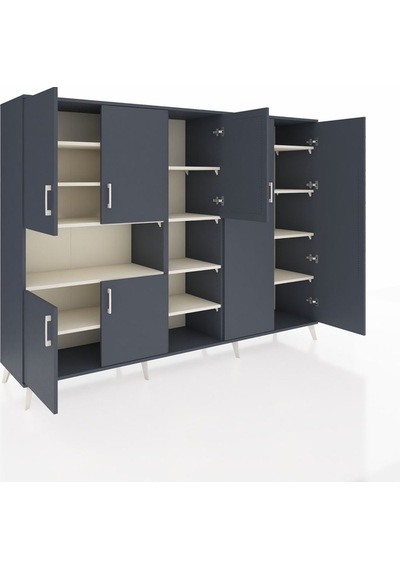 Hyperion Dolap 13 Raflı 7 Kapaklı 220x44x163 Antrasit-antrasit/ay Antrasit-antrasit/aytaşı Hyperion Dolap 13 Raflı 7 Kapaklı 220x44x163 Antrasit-antrasit/ay Antrasit-antrasit/aytaşı
