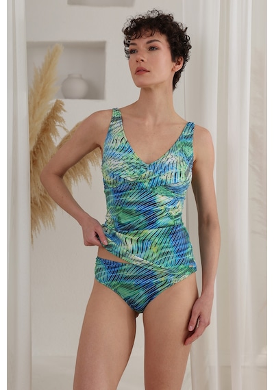 Lapıeno Taşlı Kruvaze Tankini 4502 Çok Renkli