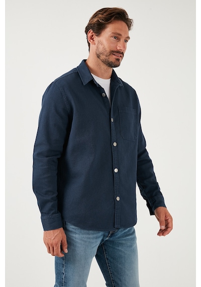Buratti Pamuklu Tek Cepli Regular Fit Erkek Gömlek Cf25W129140 Lacivert