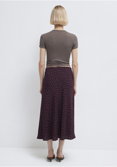 Mavi - Baskılı Bordo Midi Etek 1310583-91476 Bordo