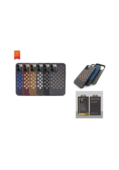 Kajsa Apple Uyumlu iPhone 12 Pro Max Kılıf Kajsa Preppie Serisi Spotlight Woven Kapak ZORE-218985