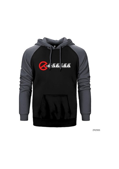 Ghostbusters Pacman Kırmızı Renk Reglan Kol Sweatshirt / Hoodie