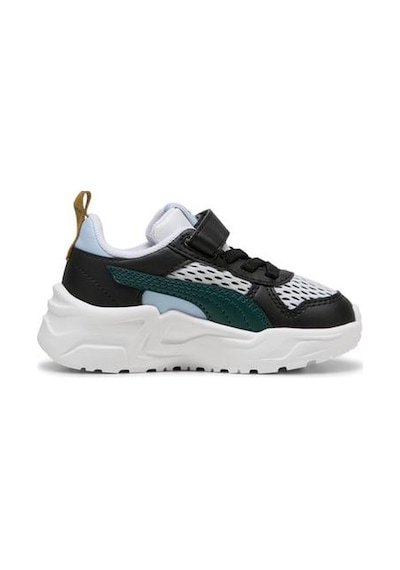 Puma Trinity 2 Lt Run Fun Ac+ Inf Unisex Bebek Sneaker Ayakkabı Siyah Beyaz