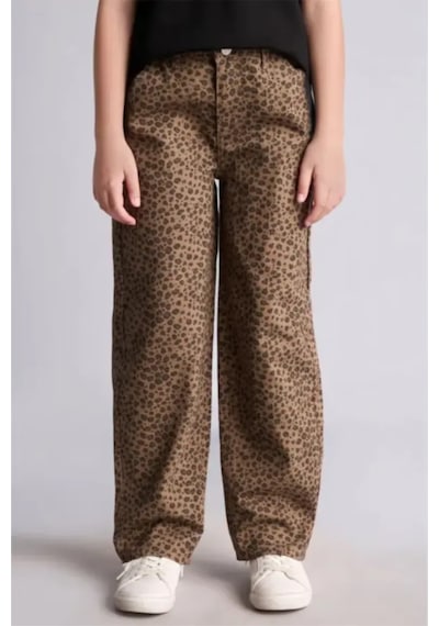 Defacto Leopar Desenli Baggy Fit Esnek Bantlı Paça Gabardin Pantolon Kız Çocuk I1701a826aubn335 Kahve-bn335 Defacto Leopar Desenli Baggy Fit Esnek Bantlı Paça Gabardin Pantolon Kız Çocuk I1701a826aubn335 Kahve-bn335