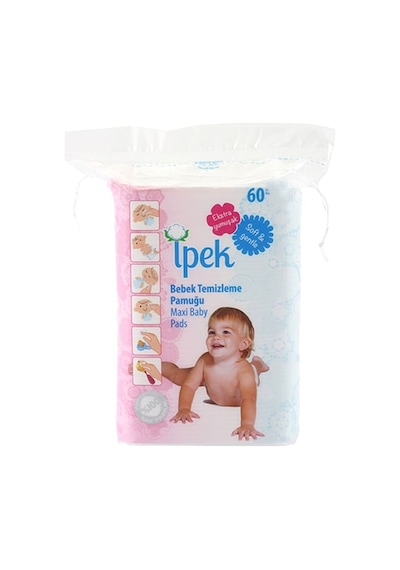 İpek Maxi Bebek Temizleme Pamuğu 60 Adet
