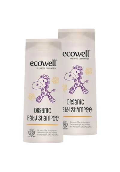 Ecowell Bebek Saç & Vücut Şampuanı Set Organik & Vegan Sertifikalı - Parabensiz Doğal Konak Önleyici 2x300 Ml