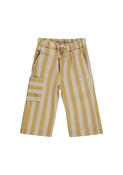 Civil Baby Çizgili Yan Cepli 6-18 Ay Pantolon - Hardal