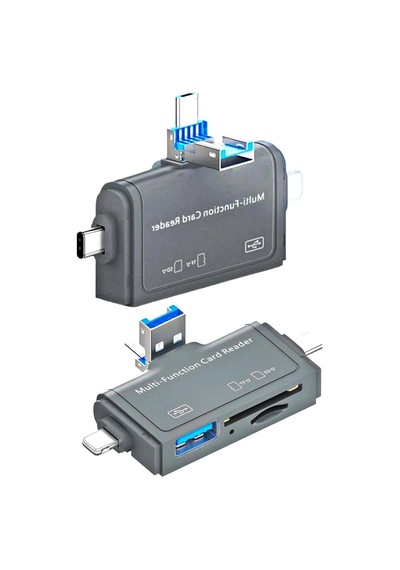 7in1 Micro Usb, Type C, Apple iPhone Uyumlu 15, 14, 13, 12, 11 Pro,pro Uyumlu, Multi, Kart Okuyucu, Otg, Sd Tf Usb Dönüştürücü Sku: Zeus8690010634009