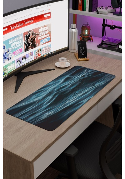 Okyanus Kaymaz Dikişli Kauçuk Oyuncu Mousepad V2 - 70x30 Xl Gaming Mouse Pad Fare Altlığı