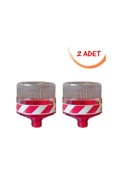 Güneş Enerjili İkaz Lambası Ledli Flaşör Lamba Solar Trafik Uyarıcı Flaşör Kırmızı Evelux 11817 Fl K 2 Adet