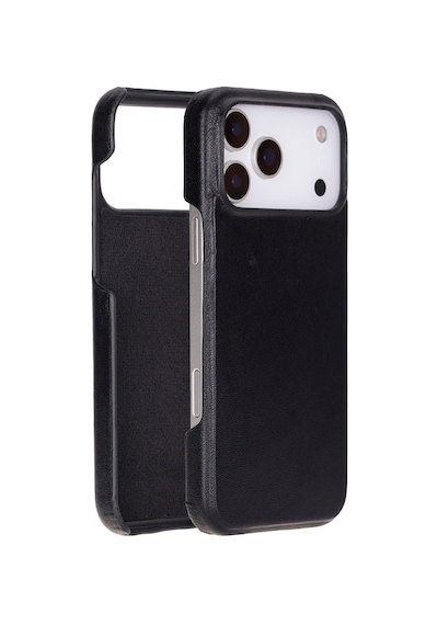 Bloomcase Ultimate Jacket Obsidian Black Apple Uyumlu iPhone 17 Pro Max 6.9" Hakiki Deri Kılıf Siyah