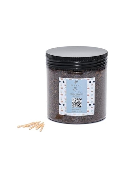 Black Vanilya Kokulu Siyah Yaratıcı İnci Tozu Mum 30 Adet Fitil İle Birlikte -250 Gr Çok Renkli