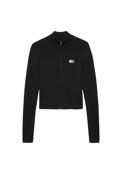 Tommy Hilfiger Tjw Fermuarlı Yüksek Yaka Siyah Kadın Hırka-8666 Siyah