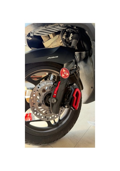 Honda Pcx Kırmızı Renk Abs Sensör Koruyucu, Kaliper Koruyucu, Reflektör Üçlü Set