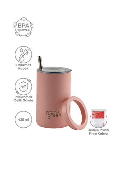 Frank Green Pembe Pipetli Termos 425 ML No:127