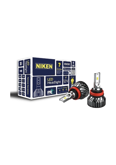 H16 Led Xenon Far Aydınlatma Seti Şimşek Etkili Niken Pro 6400Lm