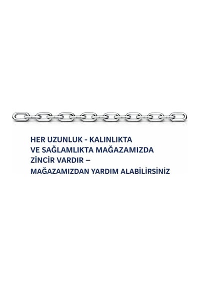 13 Mm Galvaniz Zincir 2 Metre Paslanmaz Çelik Sanayi Zinciri Bahçe Atölye Grade80 1
