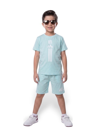 Minik Motion 2'li Set Kısa Kollu Tshirt Ve Şortlu Çocuk Minikmotion Alt Üst Takım Siyah-su Yeşili Minik Motion 2'li Set Kısa Kollu Tshirt Ve Şortlu Çocuk Minikmotion Alt Üst Takım Siyah-su Yeşili