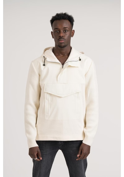 Giotelli Regular Fit Kapşonlu Kanguru Cepli Sweatshirt krem