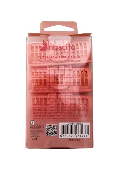 Nascita Tokalı Hacim Artırıcı Bigudi 4 Lü Saç Şekillendirici Bigudi Seti Nasbıgudı066 Pembe