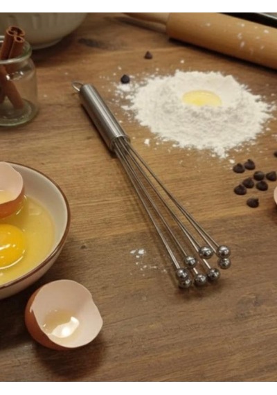 Ayarlanabilir Paslanmaz Çelik Boncuk Top Uçlu Çırpıcı Sos, Yumurta Ve Karışım Aparatı Metalik