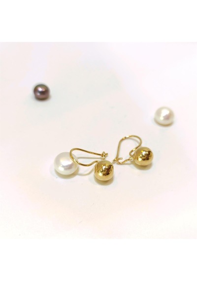 Altın Ürünler 7 MM Sallanan Top Küpe