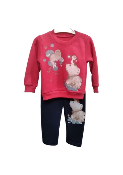 Cebeciticaret Kız Bebek Pembe Alt Üst Takım %100 Pamuklu (479834510)
