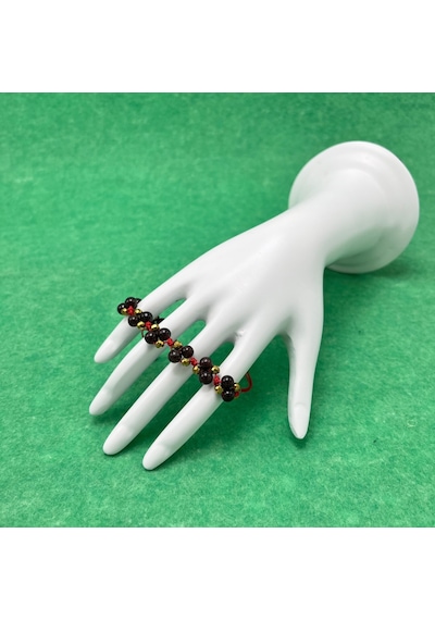 Yıldız Doğal Taş 6mm İpli Granat Lal Doğal Taş Bileklik Bordo